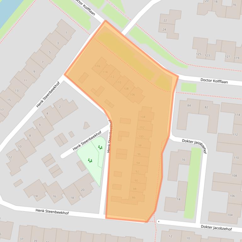 Kaart van postcodegebied 8264CD.