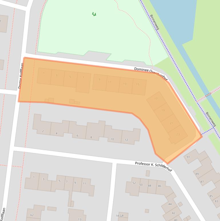 Kaart van postcodegebied 8264CH.