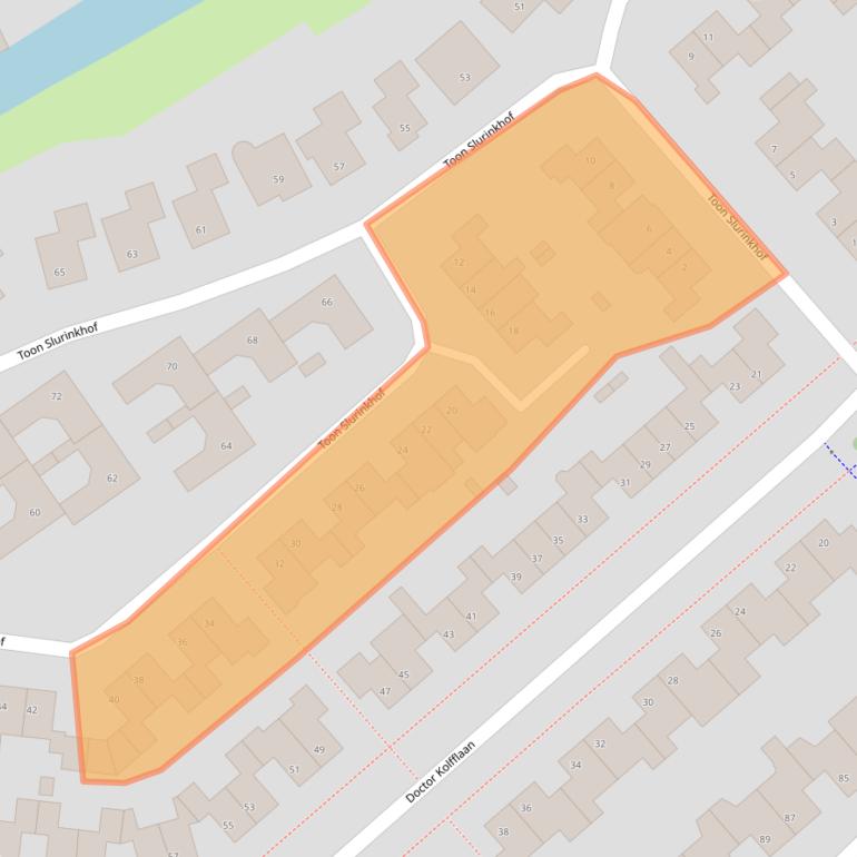 Kaart van postcodegebied 8264DC.