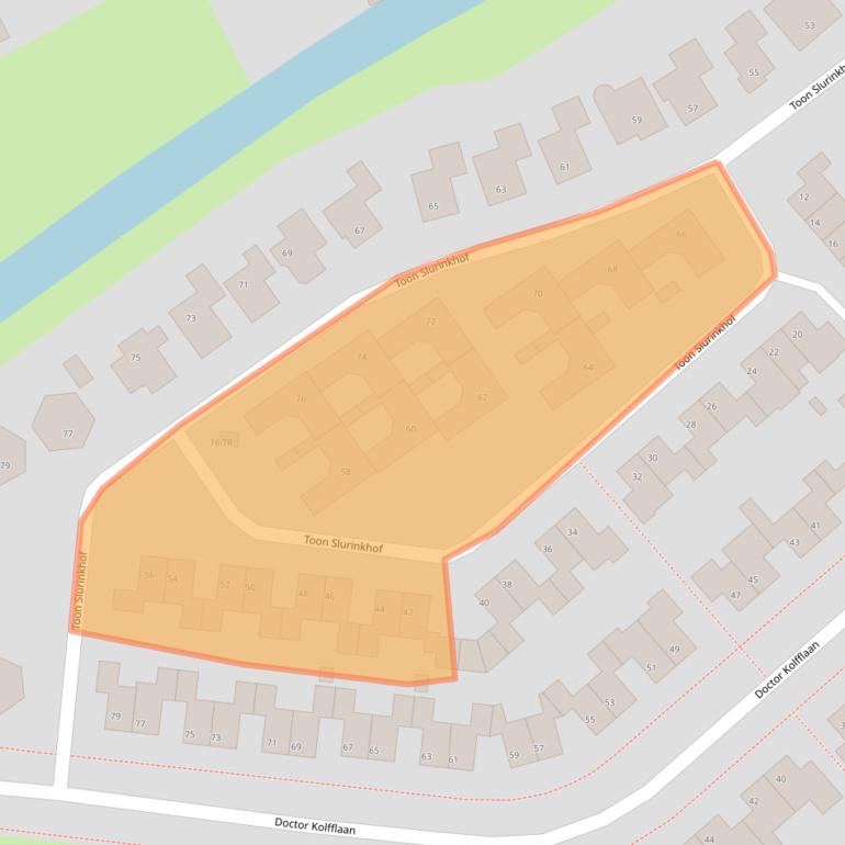 Kaart van postcodegebied 8264DD.