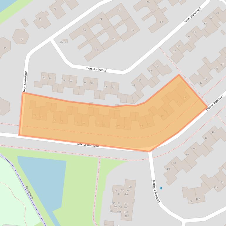 Kaart van postcodegebied 8264DK.