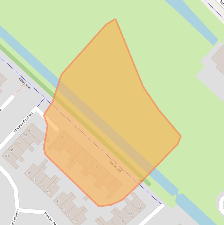 Kaart van postcodegebied 8264DM.