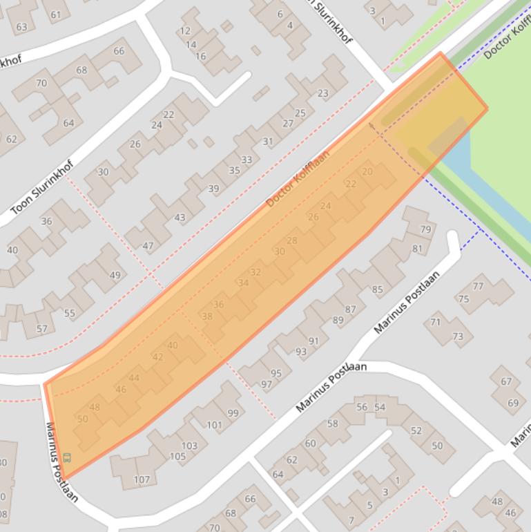 Kaart van postcodegebied 8264DT.