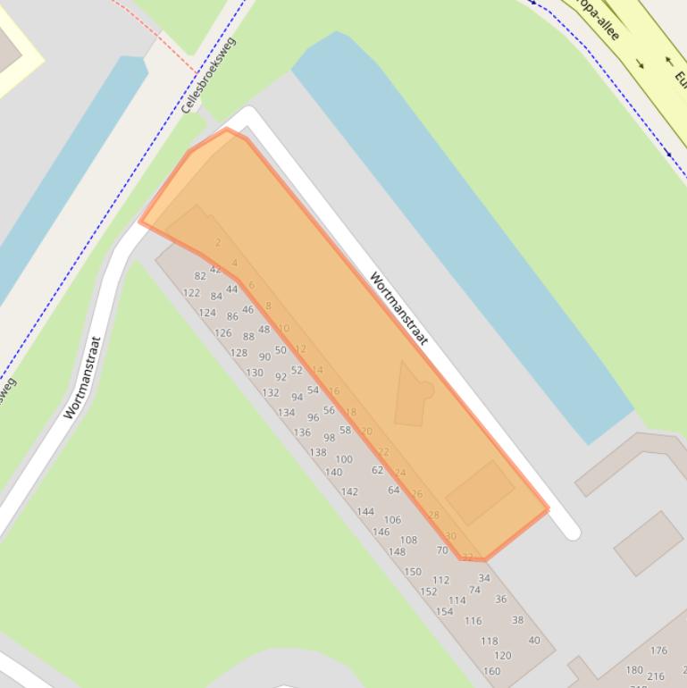 Kaart van postcodegebied 8265AC.