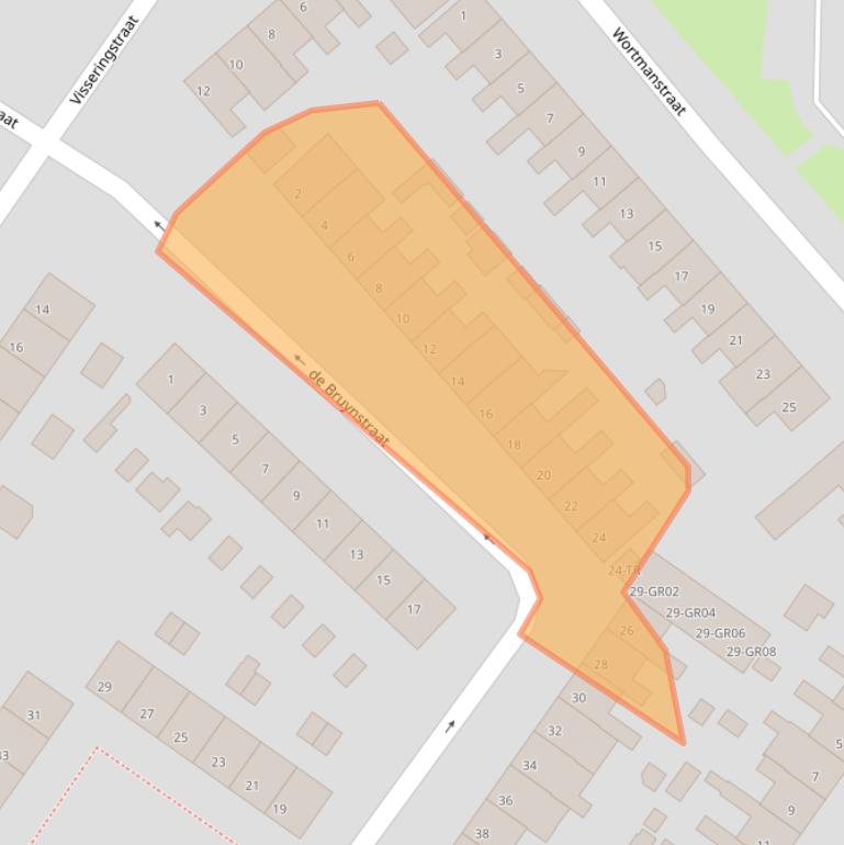 Kaart van postcodegebied 8265BX.