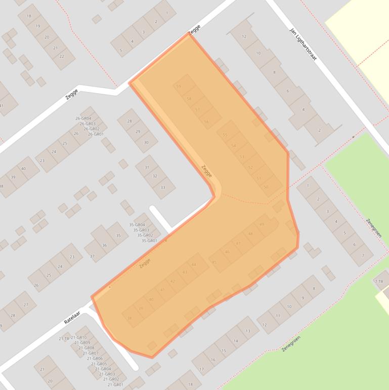 Kaart van postcodegebied 8265CN.