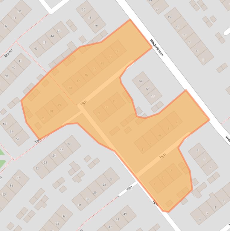 Kaart van postcodegebied 8265DT.