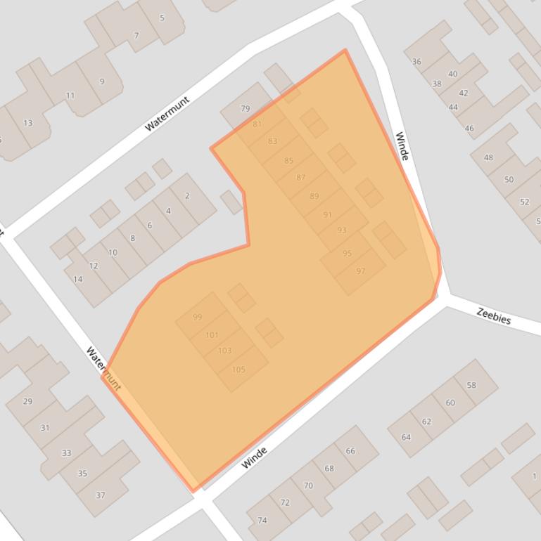 Kaart van postcodegebied 8265EH.