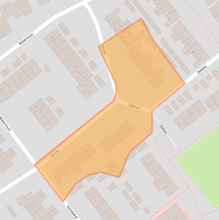 Kaart van postcodegebied 8265EK.