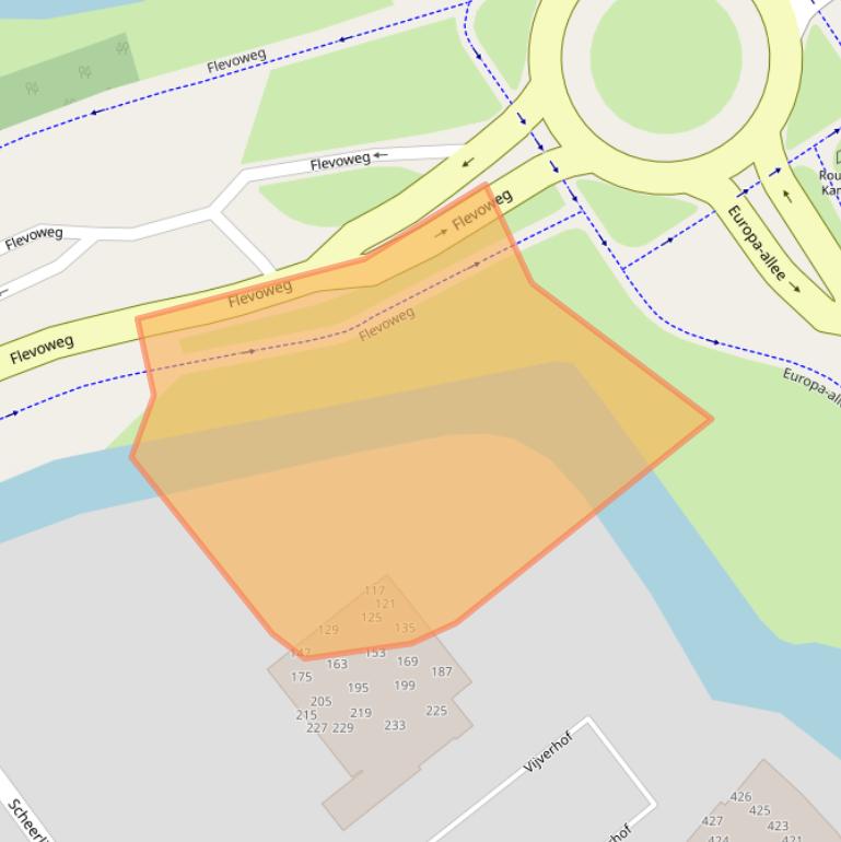 Kaart van postcodegebied 8265GE.