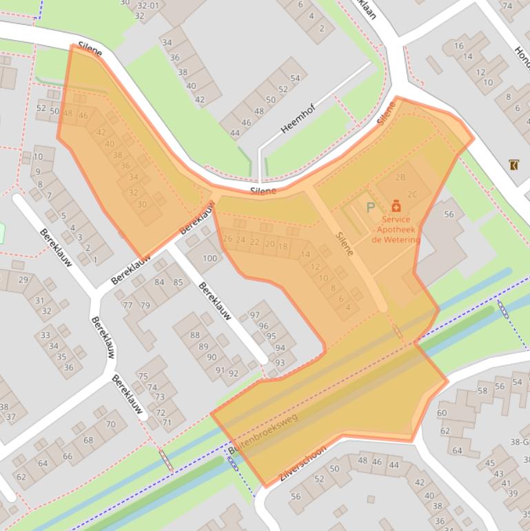 Kaart van postcodegebied 8265GZ.