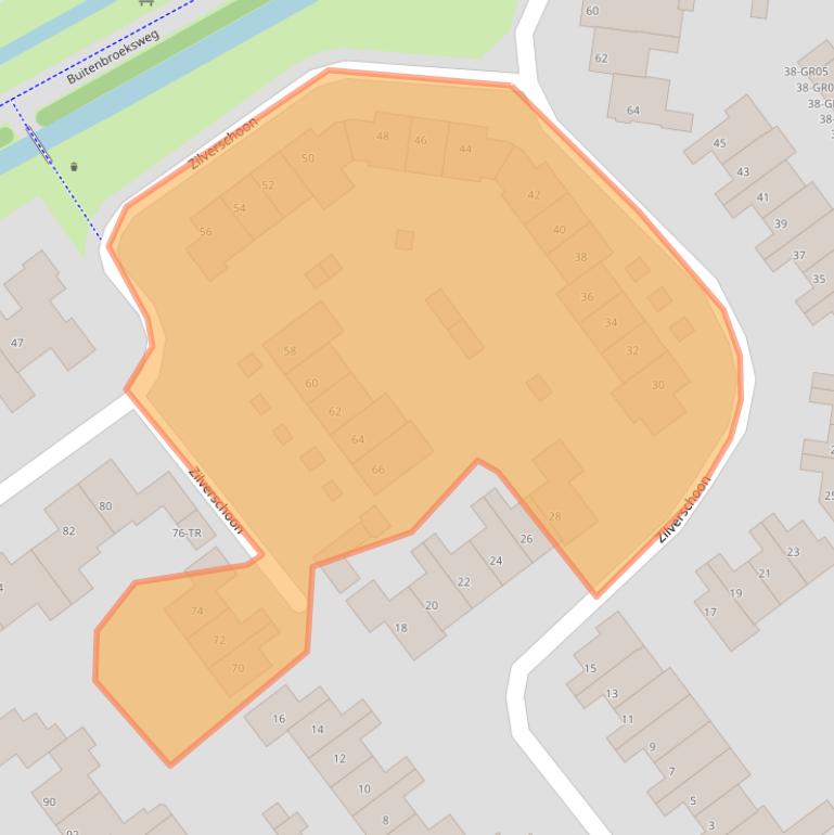 Kaart van postcodegebied 8265HB.