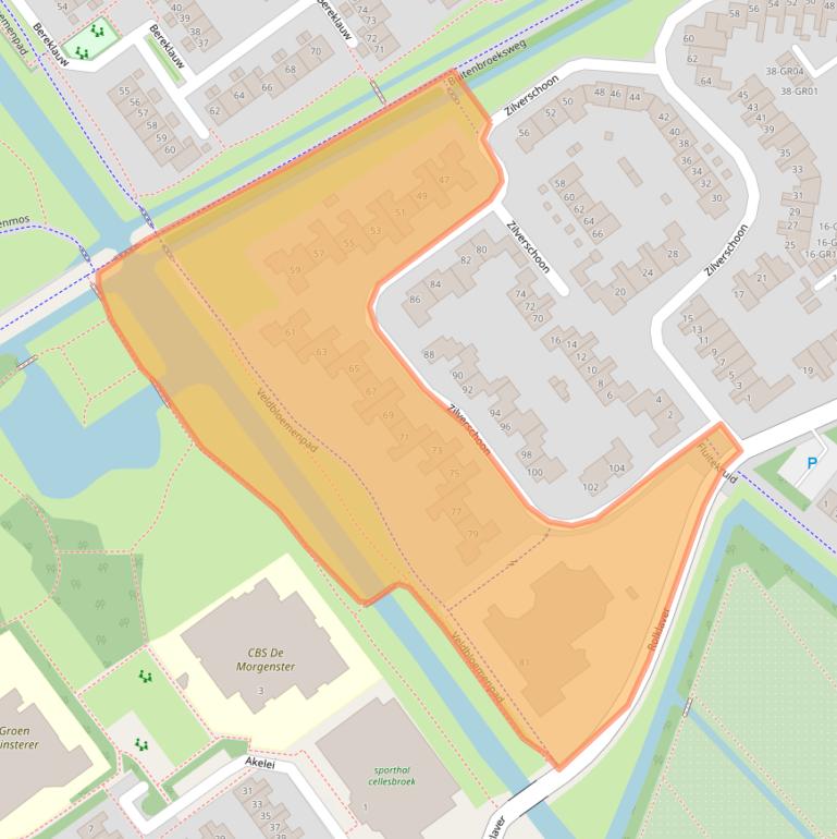 Kaart van postcodegebied 8265HE.