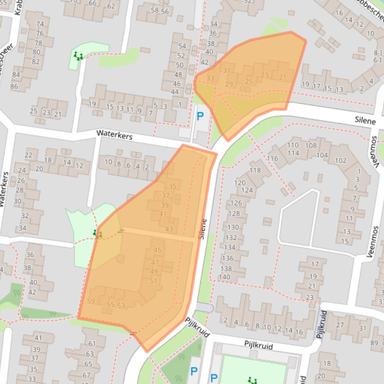 Kaart van postcodegebied 8265HN.