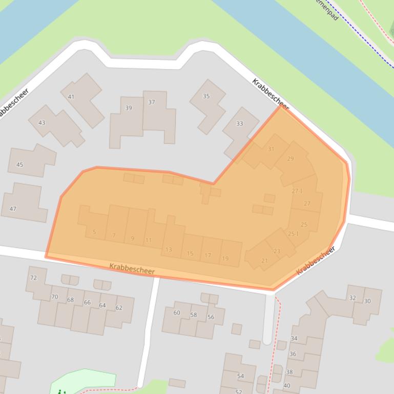 Kaart van postcodegebied 8265JC.