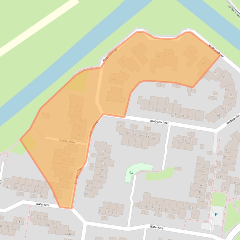 Kaart van postcodegebied 8265JG.