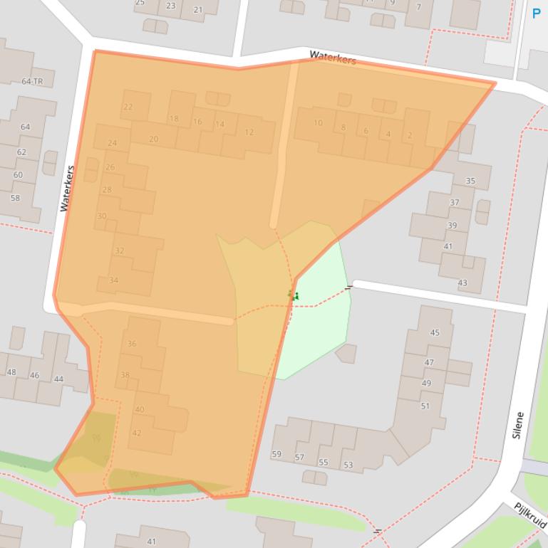 Kaart van postcodegebied 8265JH.