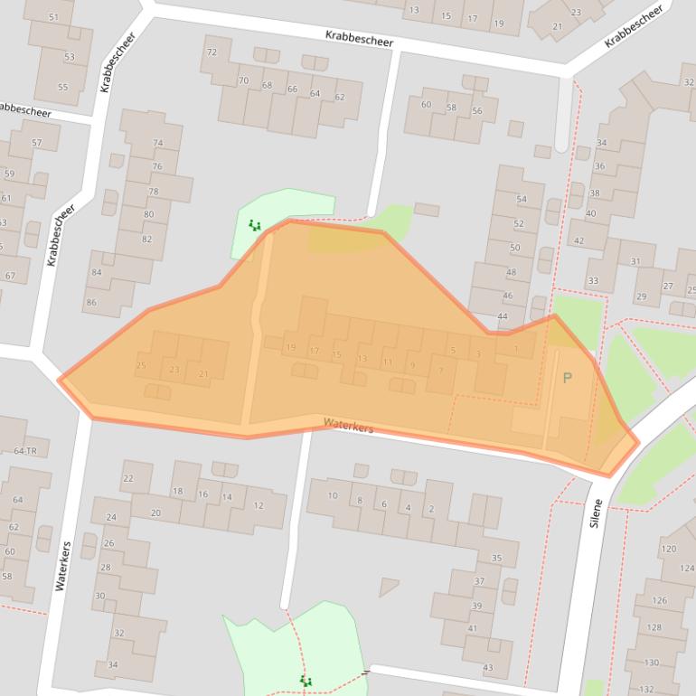 Kaart van postcodegebied 8265JJ.