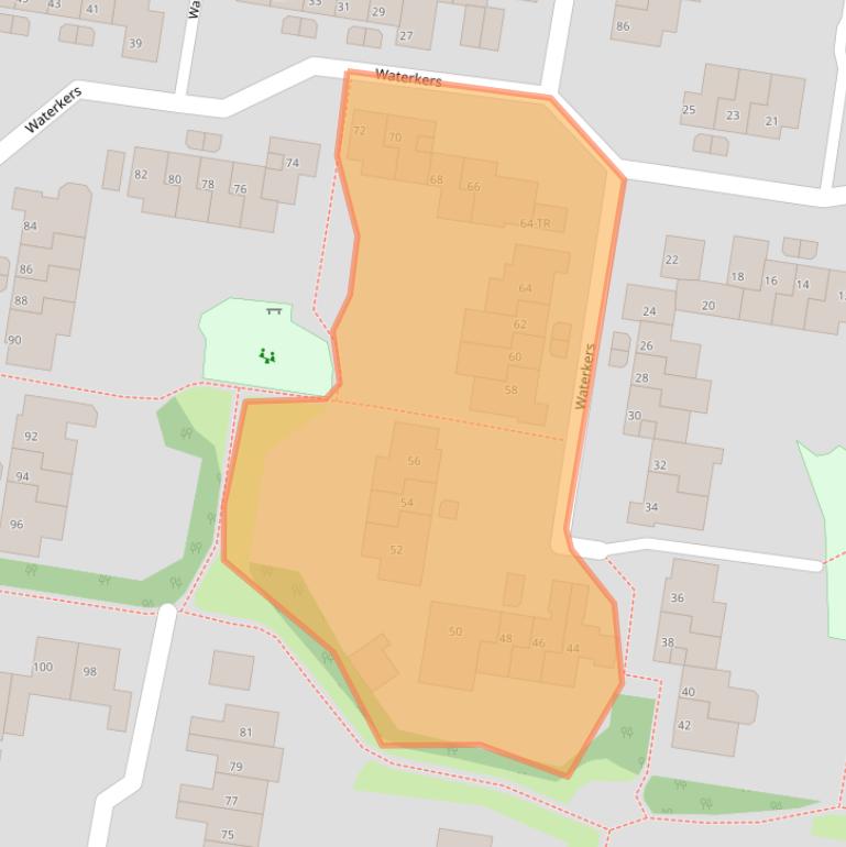 Kaart van postcodegebied 8265JK.