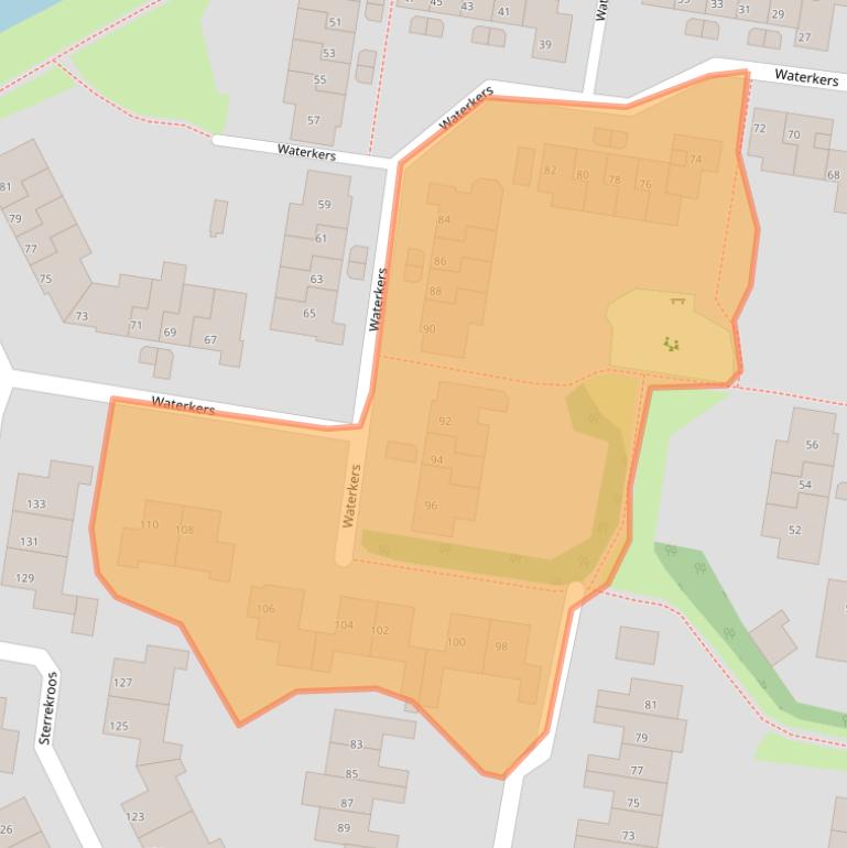 Kaart van postcodegebied 8265JL.