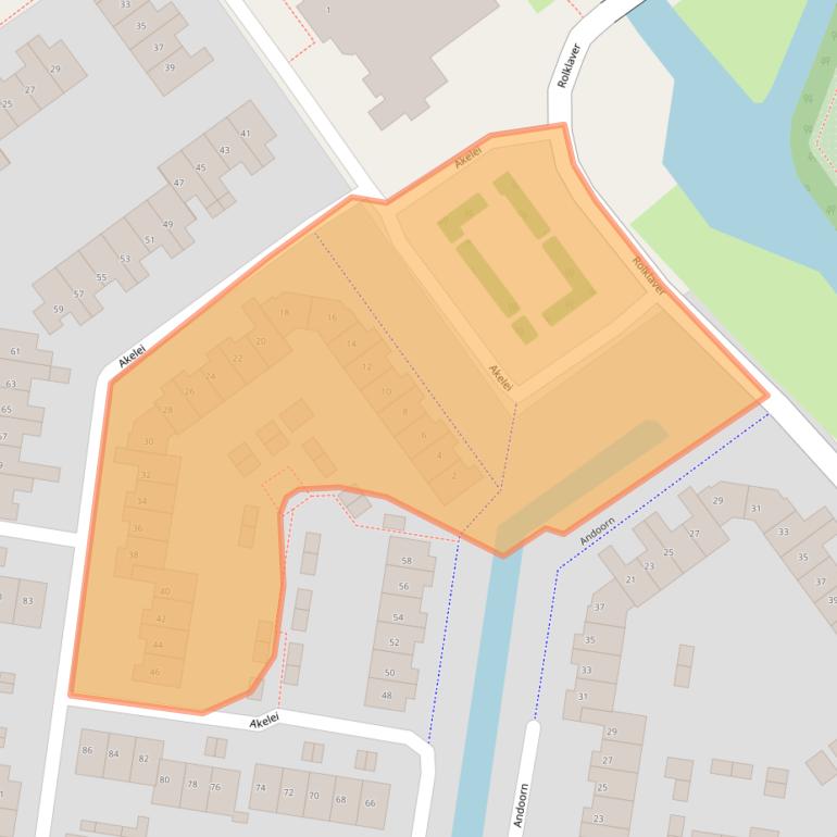 Kaart van postcodegebied 8265KD.