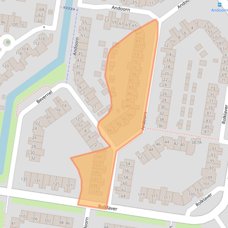 Kaart van postcodegebied 8265KK.