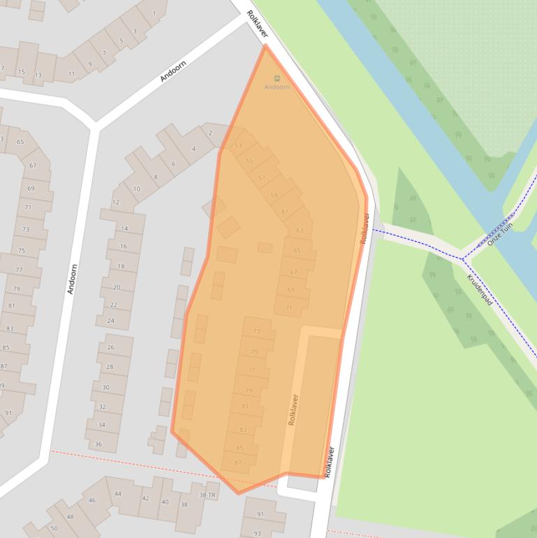 Kaart van postcodegebied 8265KR.