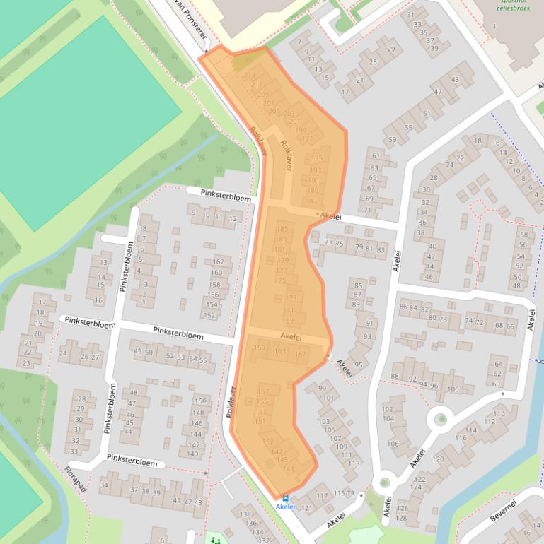 Kaart van postcodegebied 8265KT.