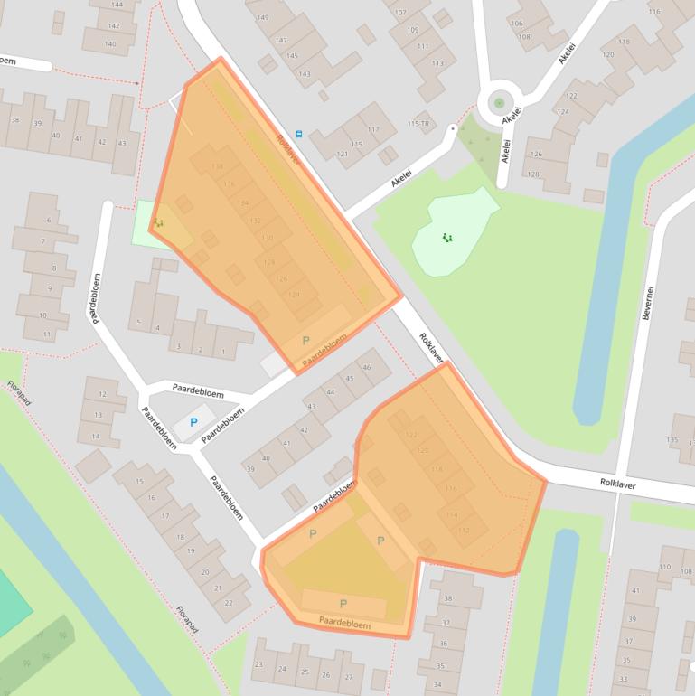 Kaart van postcodegebied 8265KZ.