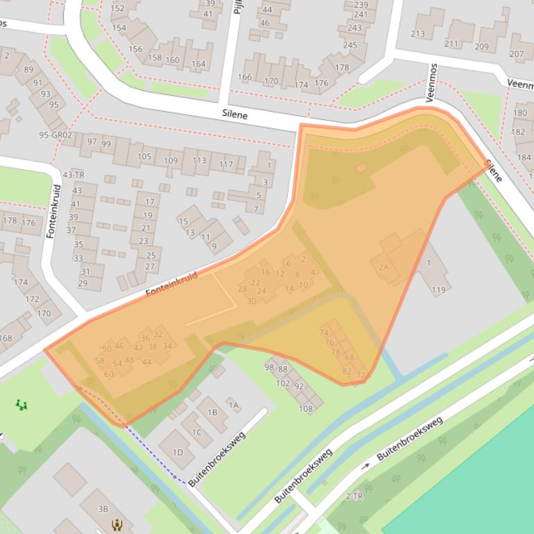 Kaart van postcodegebied 8265LA.