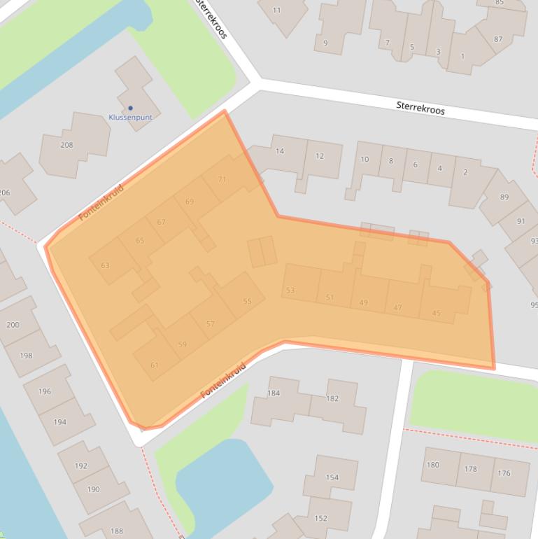 Kaart van postcodegebied 8265LM.