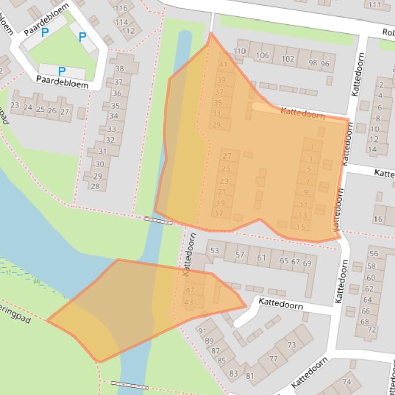 Kaart van postcodegebied 8265MG.