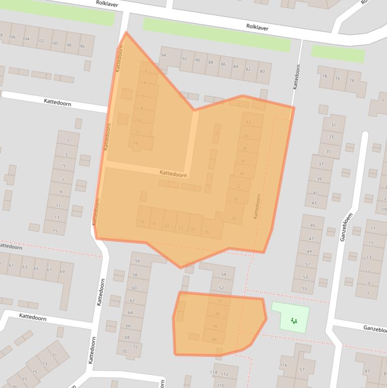 Kaart van postcodegebied 8265MJ.