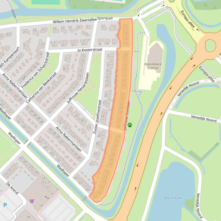 Kaart van postcodegebied 8265NB.