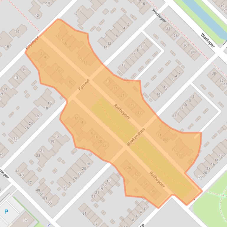 Kaart van postcodegebied 8265ND.