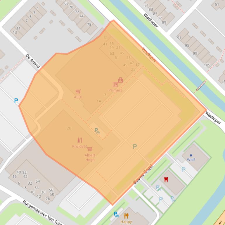 Kaart van postcodegebied 8265NK.