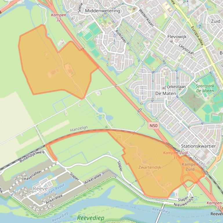 Kaart van postcodegebied 8265PD.