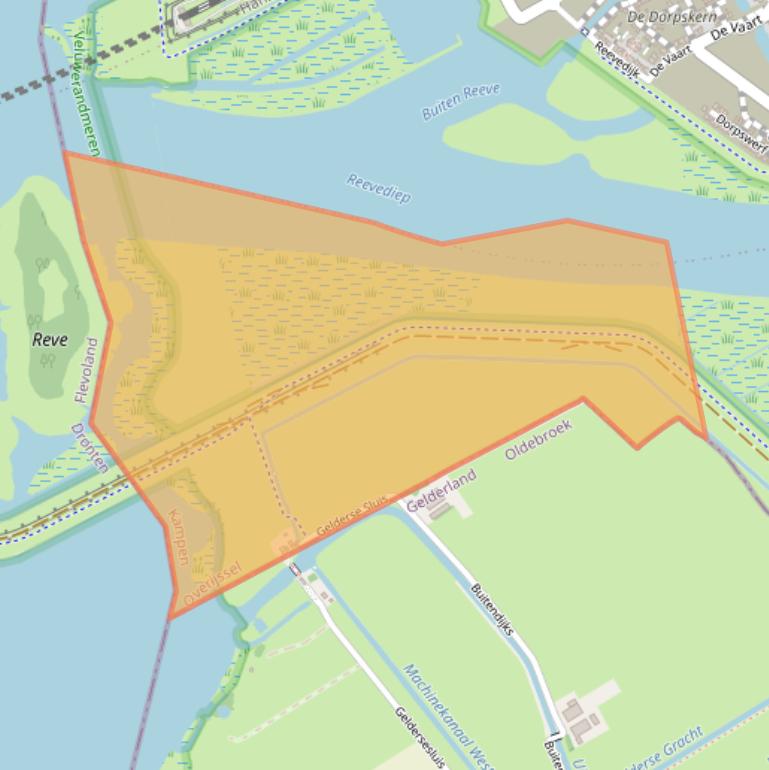 Kaart van postcodegebied 8265PE.