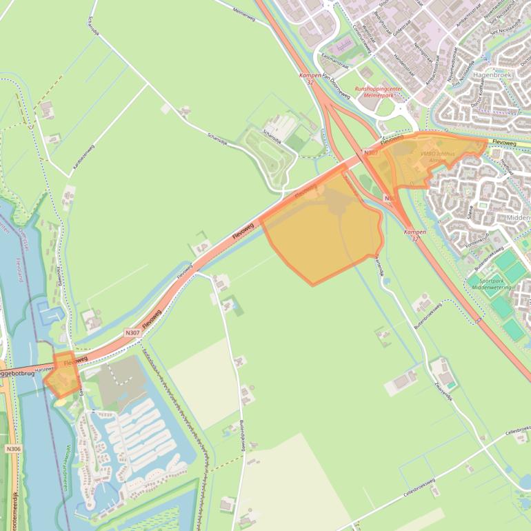 Kaart van postcodegebied 8265PL.