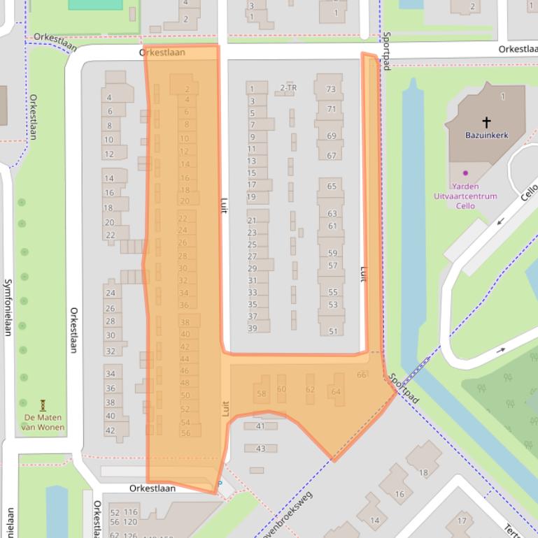 Kaart van postcodegebied 8265RH.