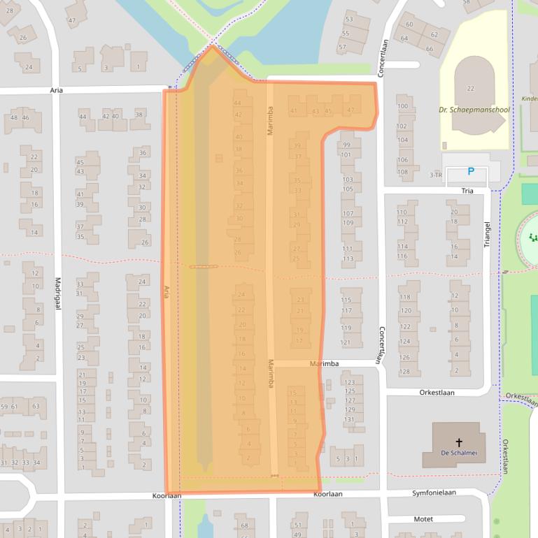 Kaart van postcodegebied 8265RK.