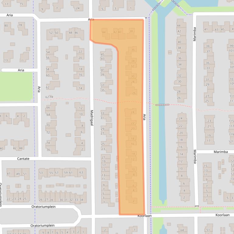 Kaart van postcodegebied 8265RN.
