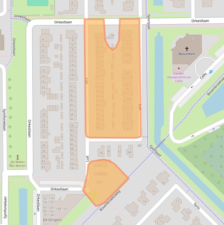 Kaart van postcodegebied 8265RW.