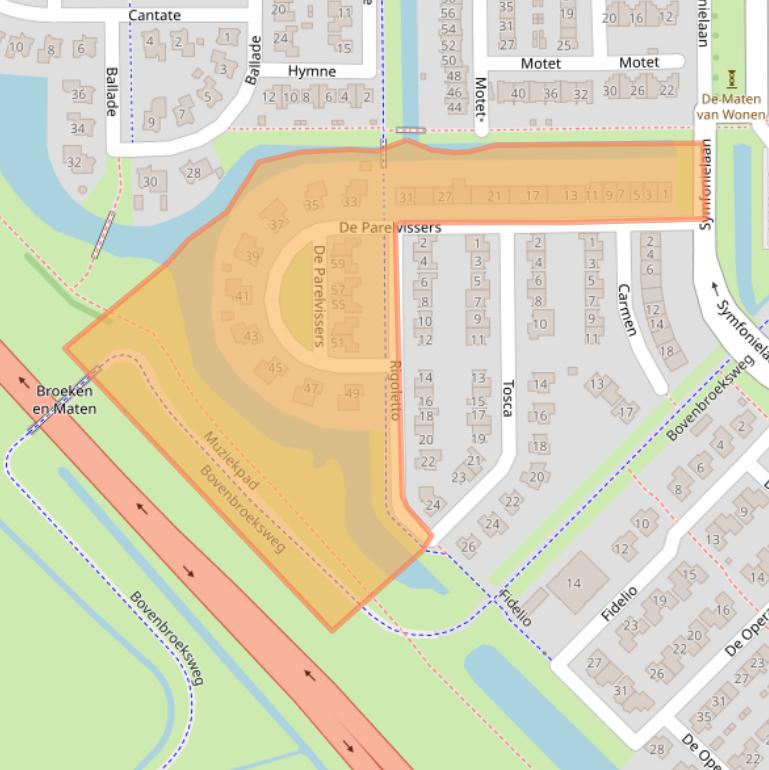Kaart van postcodegebied 8265SJ.