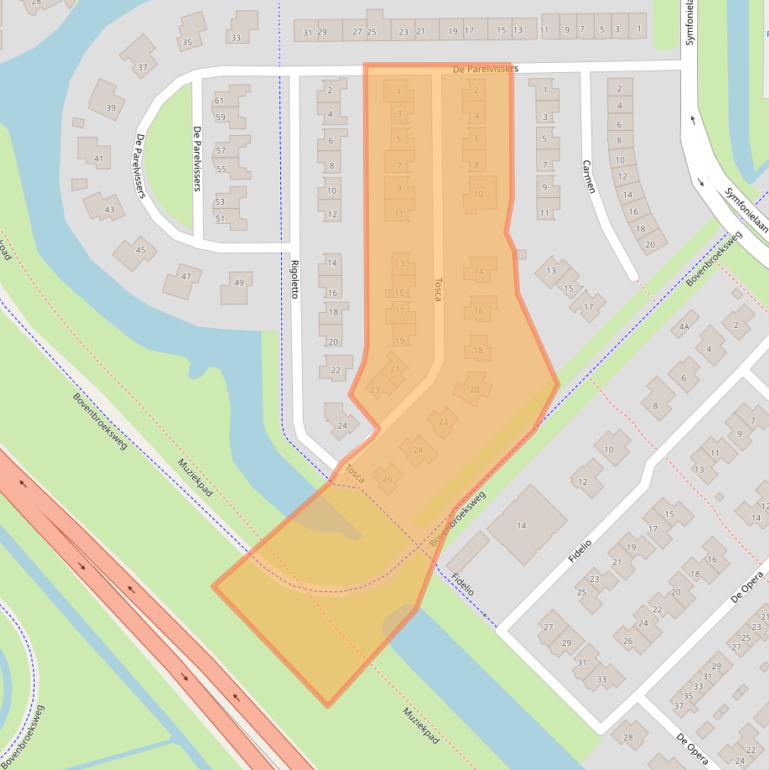 Kaart van postcodegebied 8265SL.