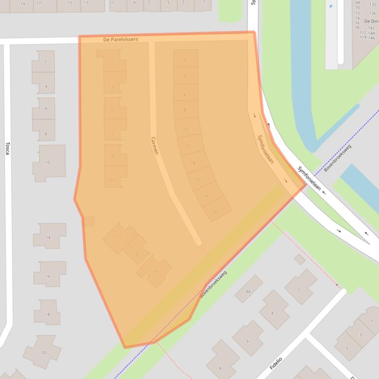 Kaart van postcodegebied 8265SM.