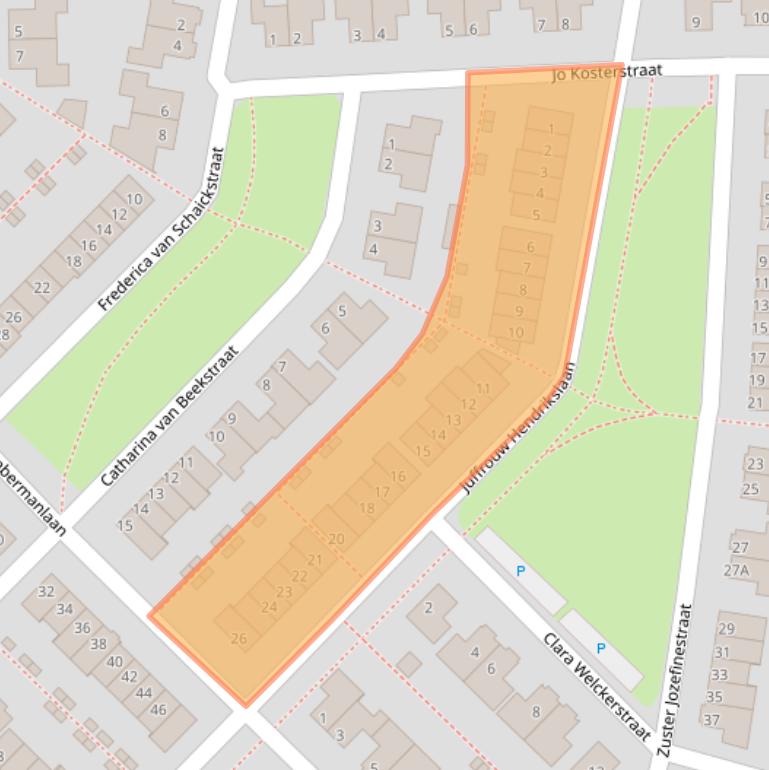 Kaart van postcodegebied 8265TK.