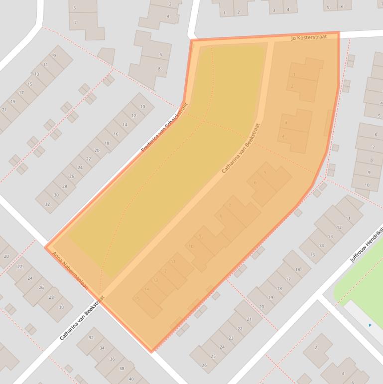 Kaart van postcodegebied 8265TN.