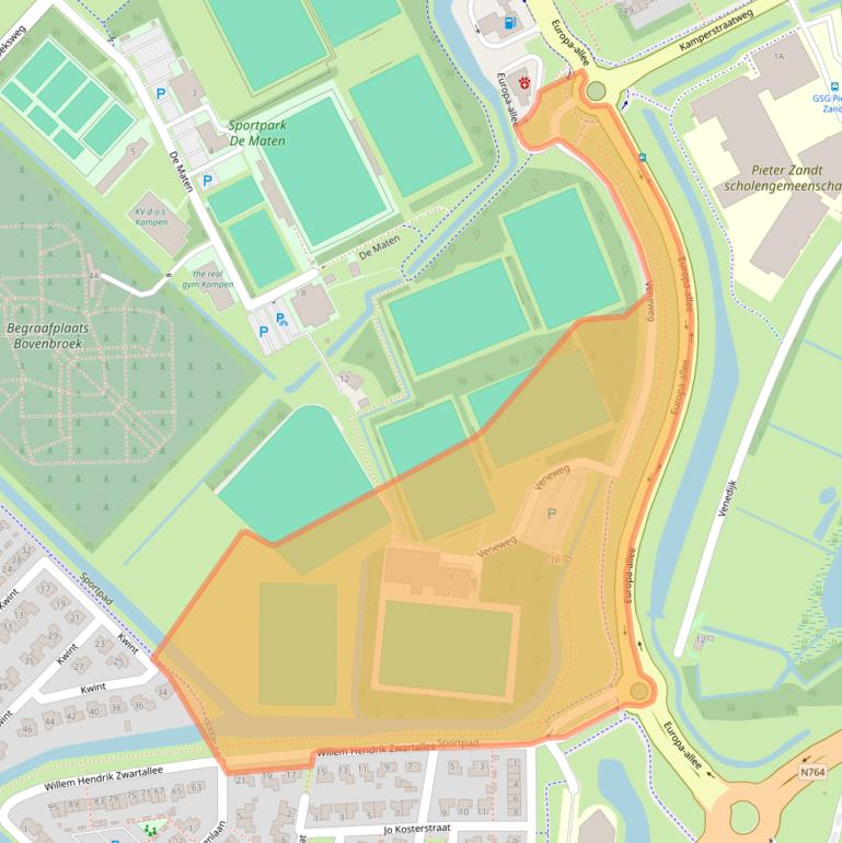 Kaart van postcodegebied 8265VC.