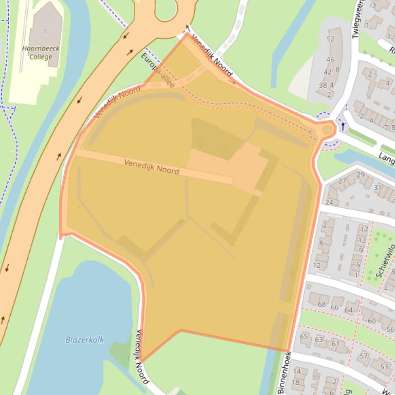 Kaart van postcodegebied 8265VX.